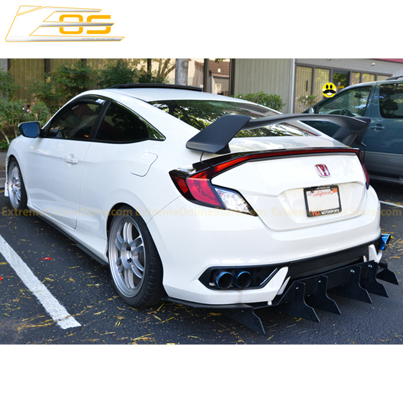 2016-19 Honda Civic Coupe Type R Conversion Rear Trunk Spoiler Kit - ExtremeOnlineStore