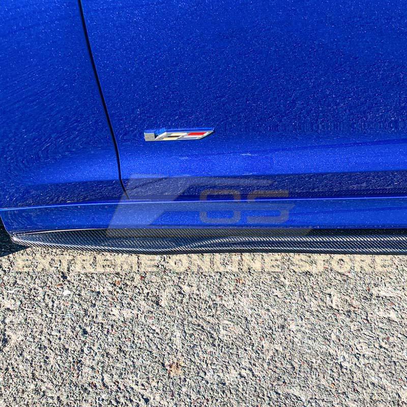 2016-19 Cadillac ATS-V Carbon Fiber Side Skirts Rocker Panels - Extreme Online Store