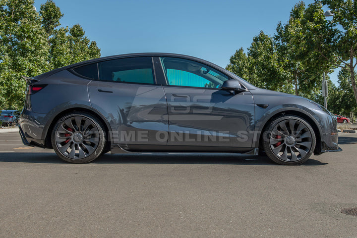 2020-24 Tesla Model Y Front Splitter Lip &amp; Side Skirt