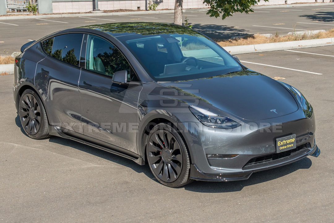 2020-24 Tesla Model Y Front Splitter Lip &amp; Side Skirt