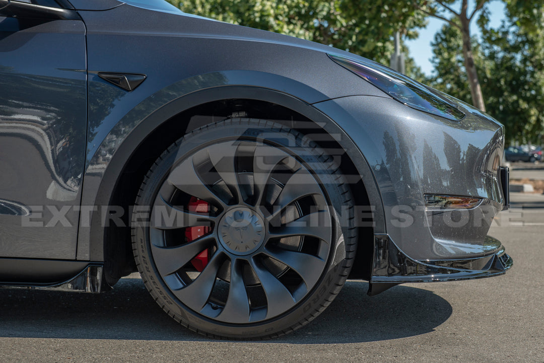 2020-24 Tesla Model Y Front Splitter Lip &amp; Side Skirt