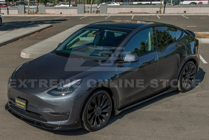 2020-24 Tesla Model Y Front Splitter Lip &amp; Side Skirt