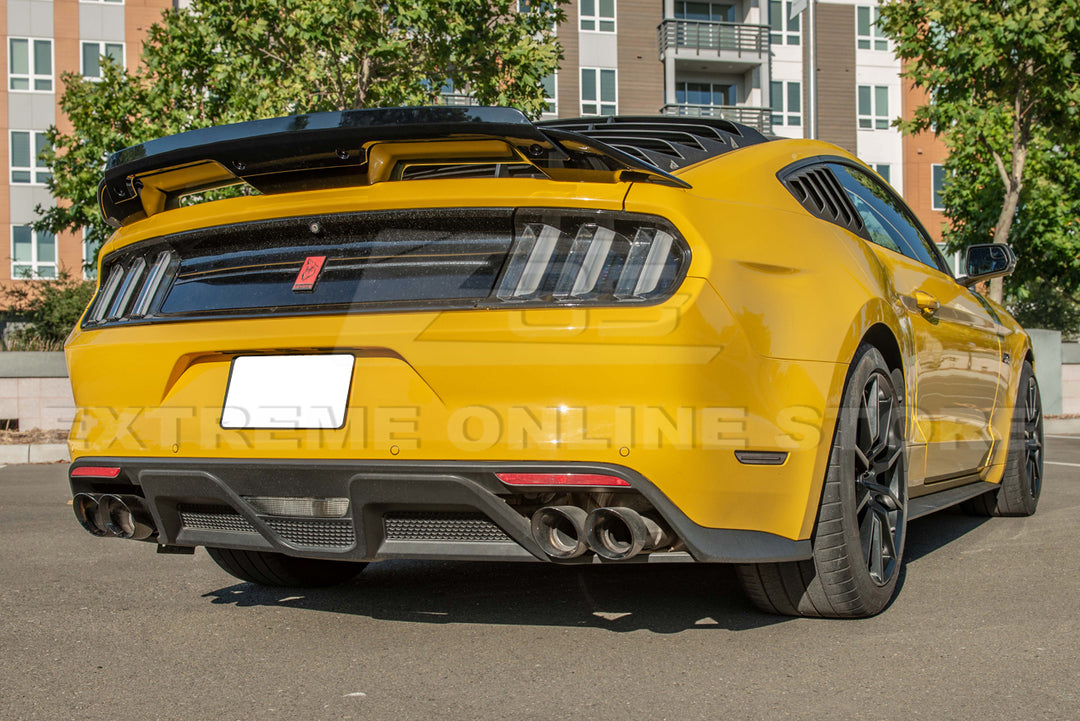 2015-17 Ford Mustang GT350 Rear Bumper Quad Tips Diffuser