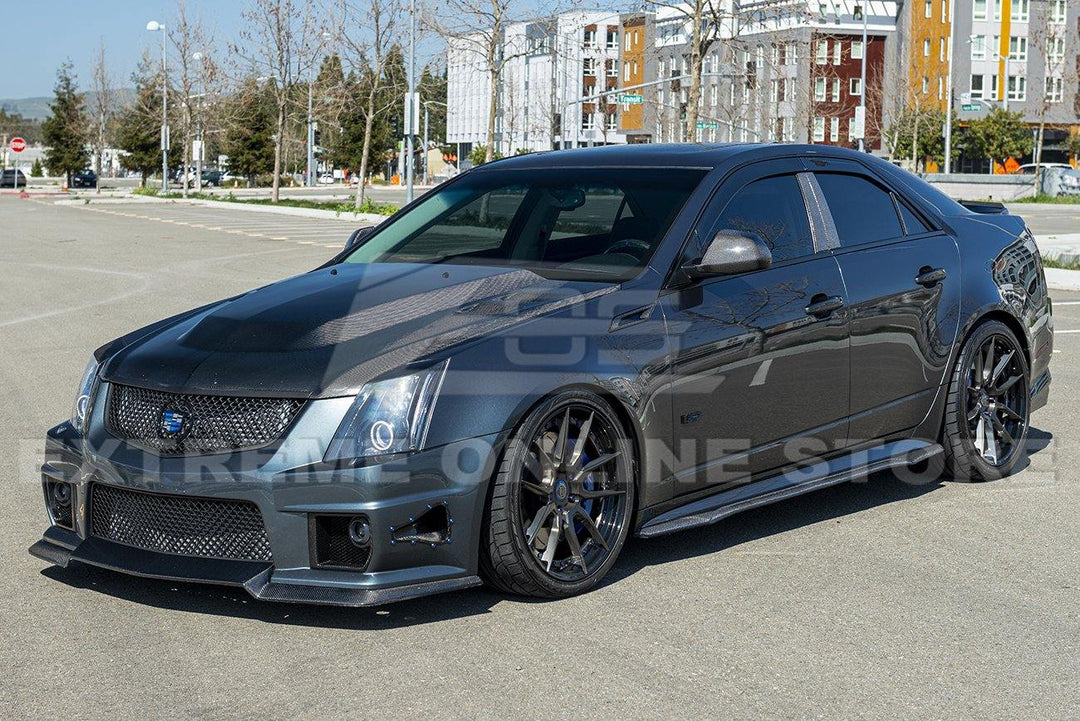 2009-14 Cadillac CTS-V Carbon Fiber Side Skirts - Extreme Online Store