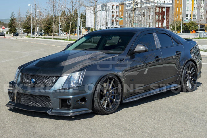 2009-14 Cadillac CTS-V Carbon Fiber Side Skirts - Extreme Online Store