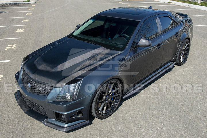 2009-14 Cadillac CTS-V Carbon Fiber Side Skirts - Extreme Online Store