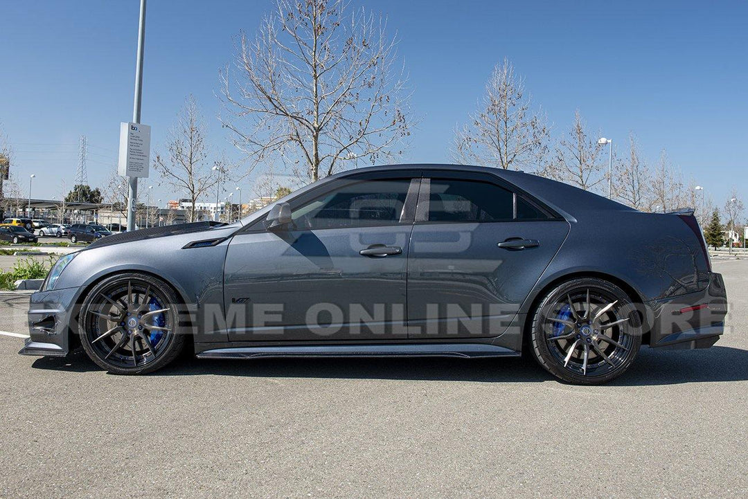2009-14 Cadillac CTS-V Carbon Fiber Side Skirts - Extreme Online Store