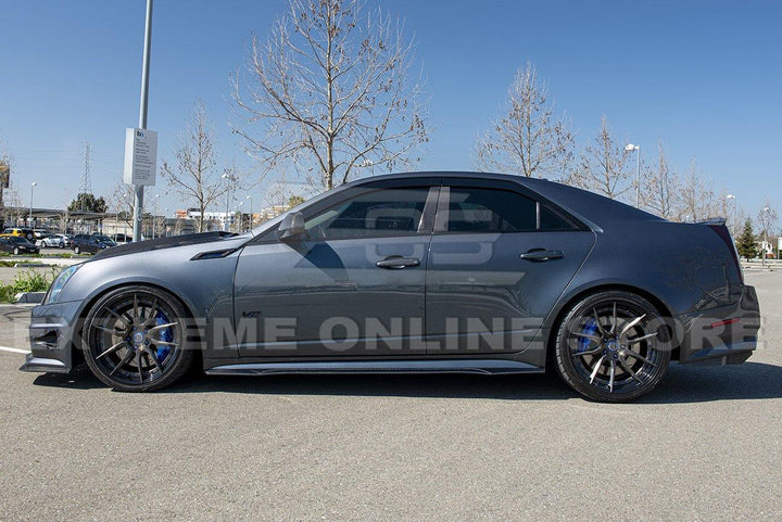 2009-14 Cadillac CTS-V Carbon Fiber Side Skirts - Extreme Online Store