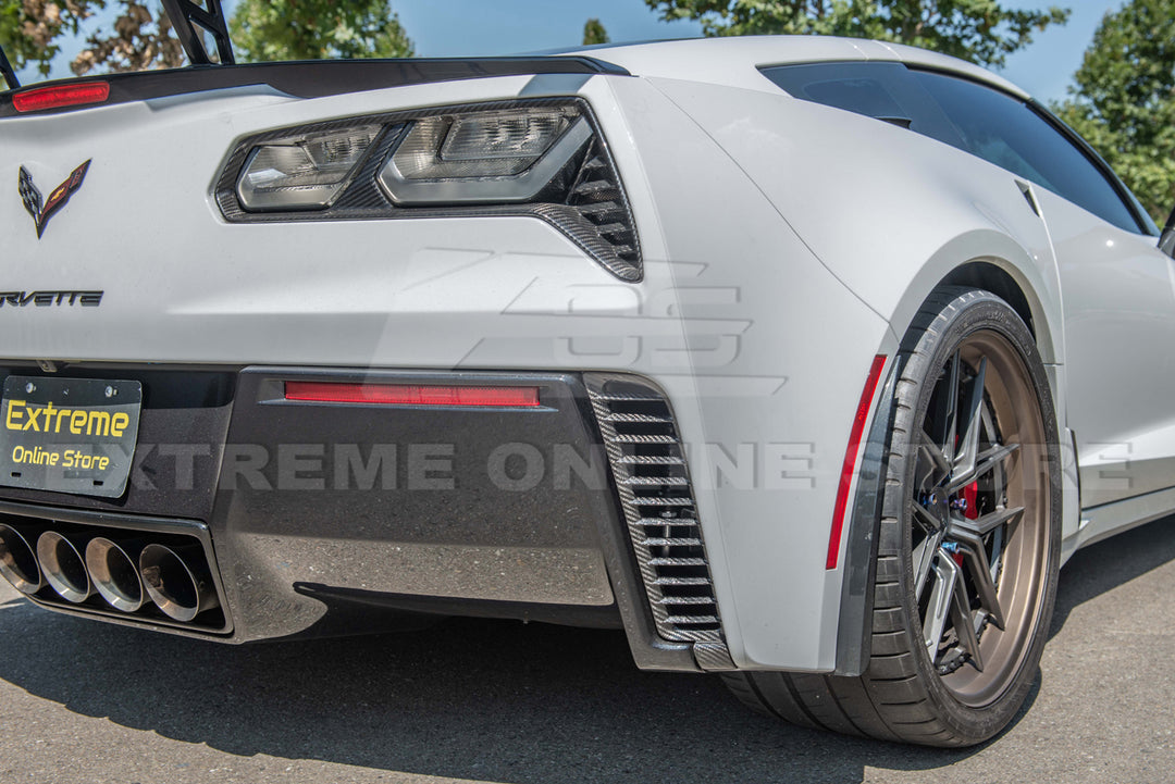 Corvette C7 DRY CARBON FIBER Replacement Rear Diffuser Vent