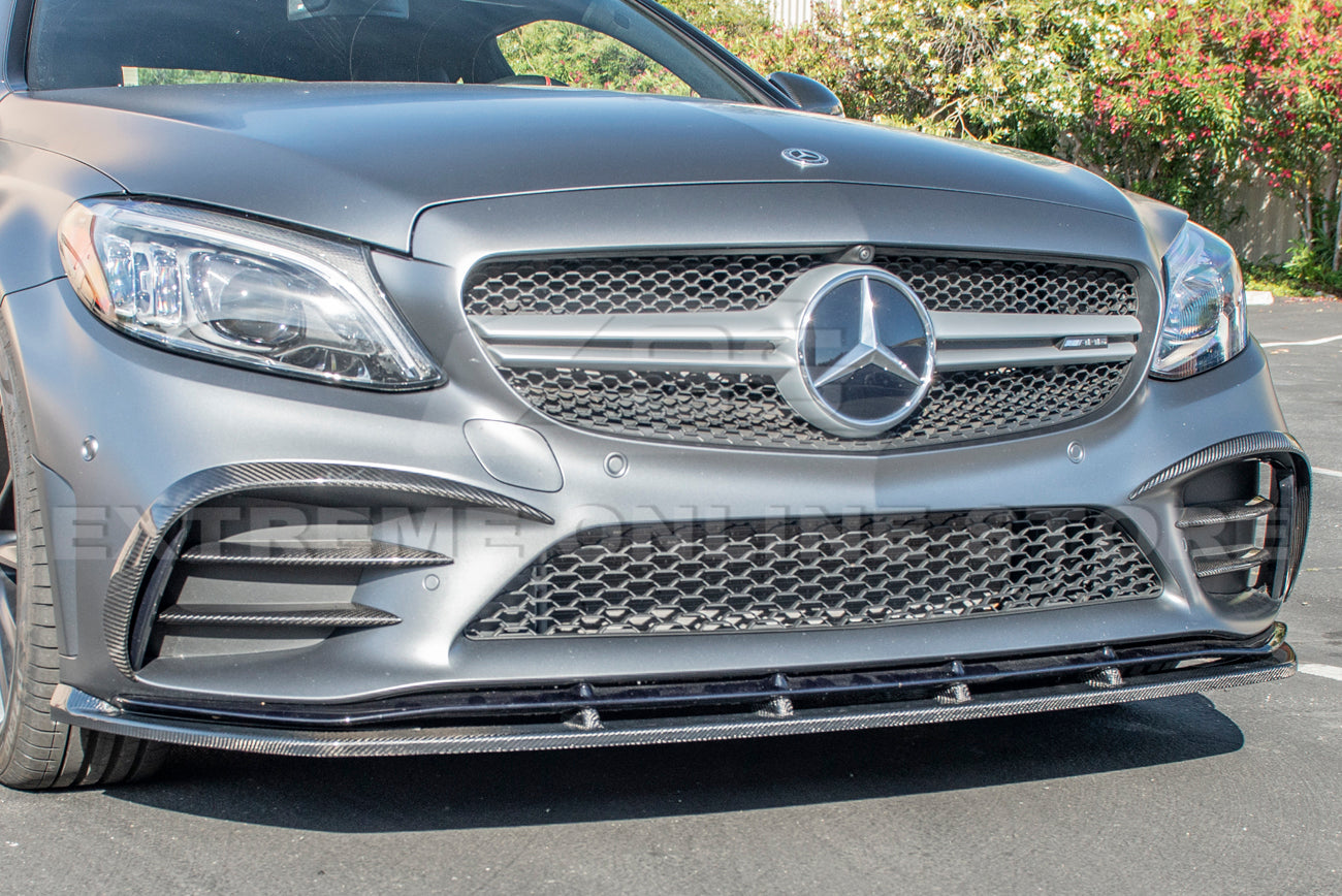2019-Up Mercedes-Benz C-Class Carbon Fiber Front Splitter Lip