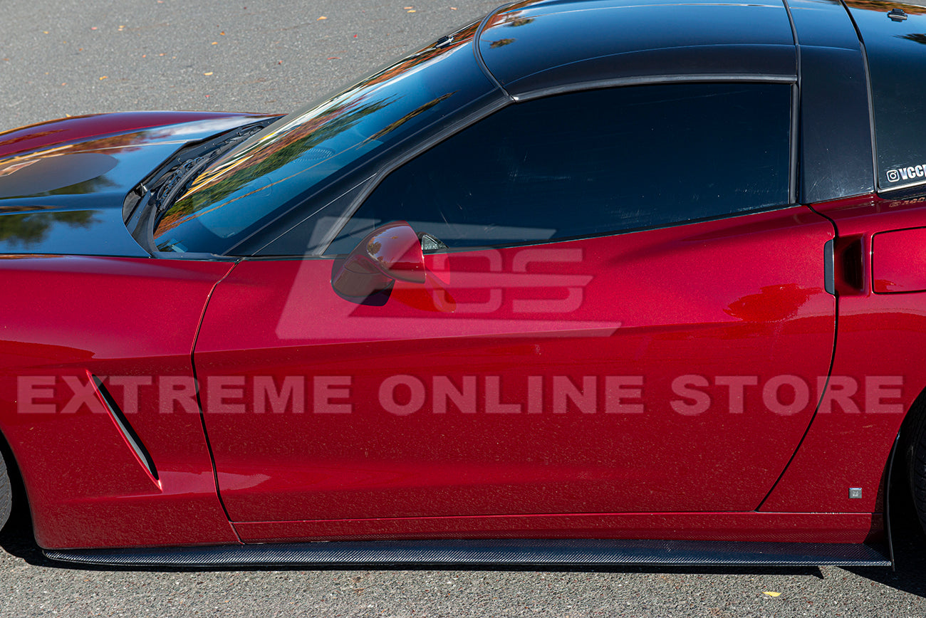 Corvette C6 Base Model Extended Front Splitter Lip & Side Skirts Rocker Panels