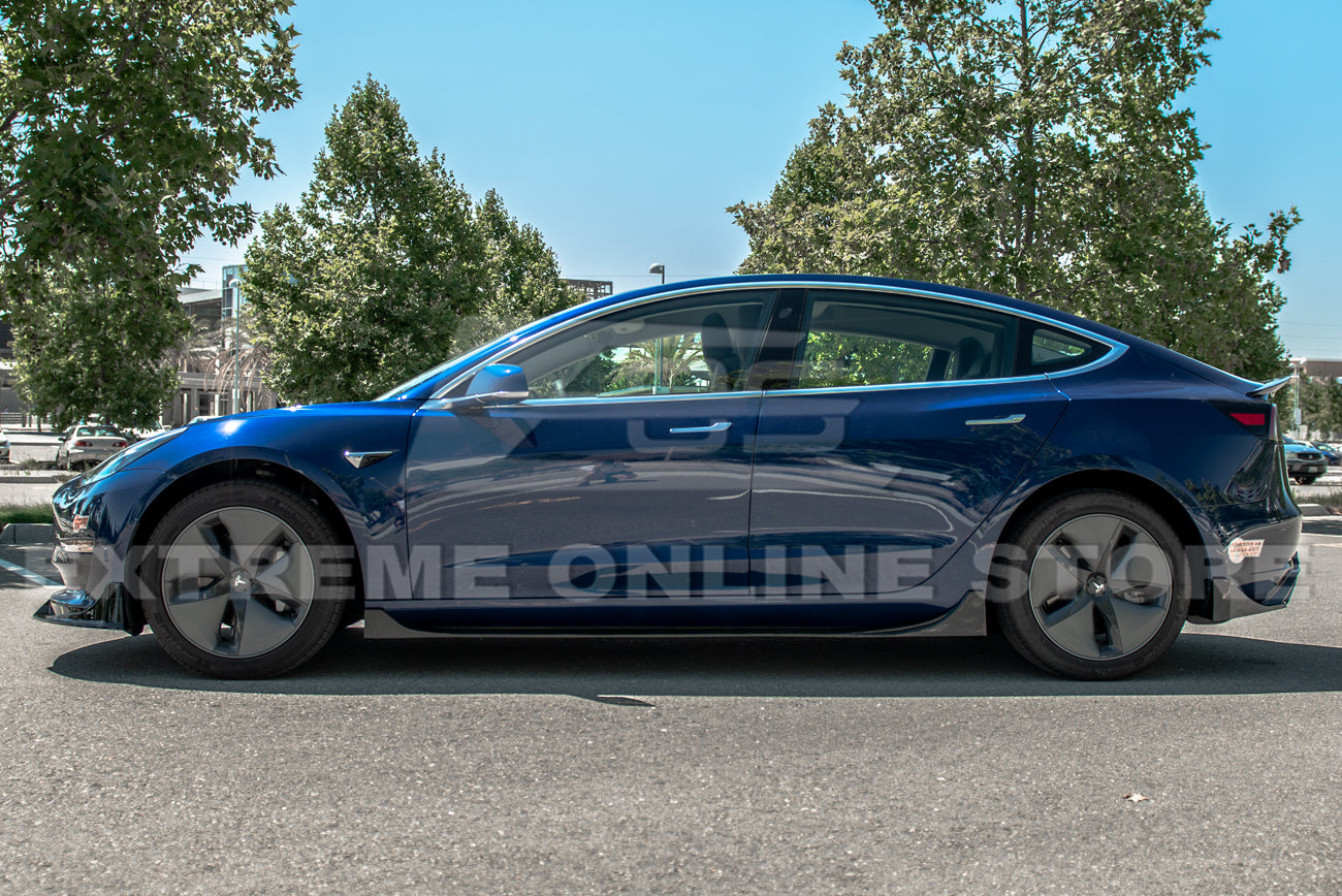 2017-Up Tesla Model 3 Performance Front Splitter & Side Skirts