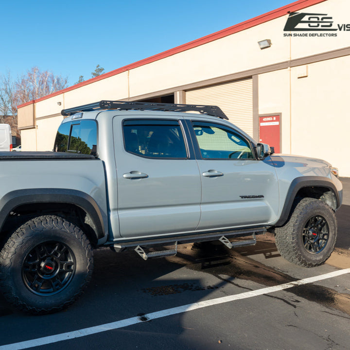 2016-Up Toyota Tacoma Double Cab Window Visors Wind Deflectors Rain Guards In-Channel EOS Visors 