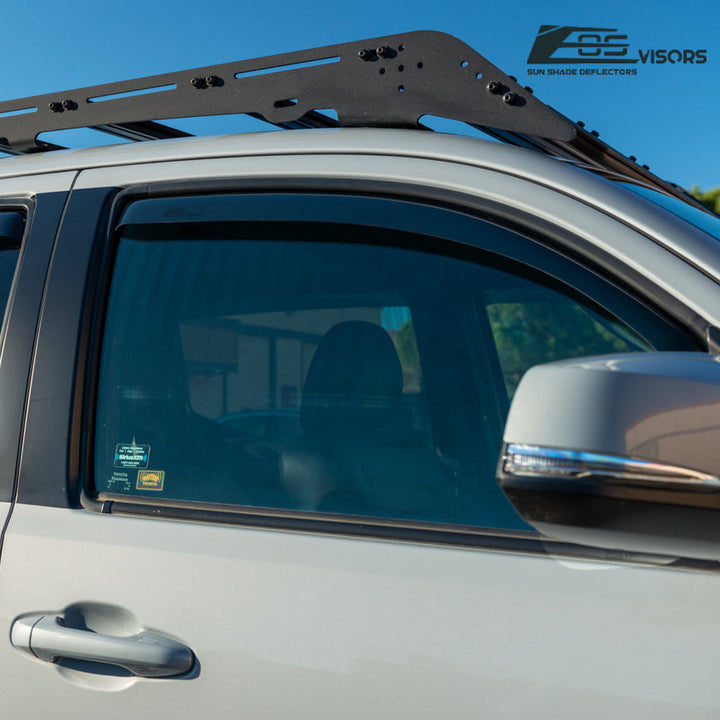 2016-Up Toyota Tacoma Double Cab Window Visors Wind Deflectors Rain Guards In-Channel EOS Visors 