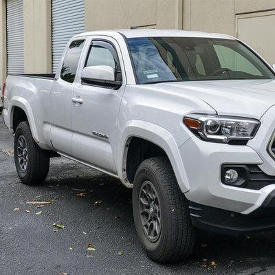 2016-Up Toyota Tacoma Extended Cab Window Visors Wind Deflectors Rain Guards In-Channel EOS Visors 
