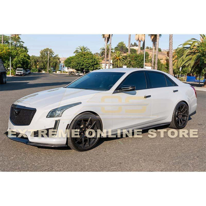 2014-19 Cadillac CTS Carbon Fiber Side Skirts Rocker Panels - Extreme Online Store