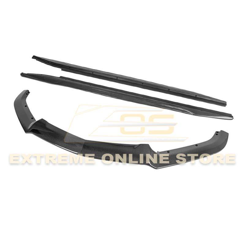 2014-19 Cadillac CTS Carbon Fiber Front Splitter &amp; Side Skirts - Extreme Online Store