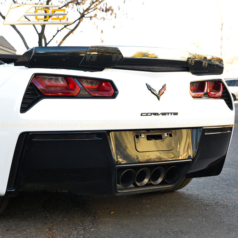Wicker Rear Spoiler Corvette C7 Wicker Bill Wickerbill Rear Spoiler Extension Light Tinted