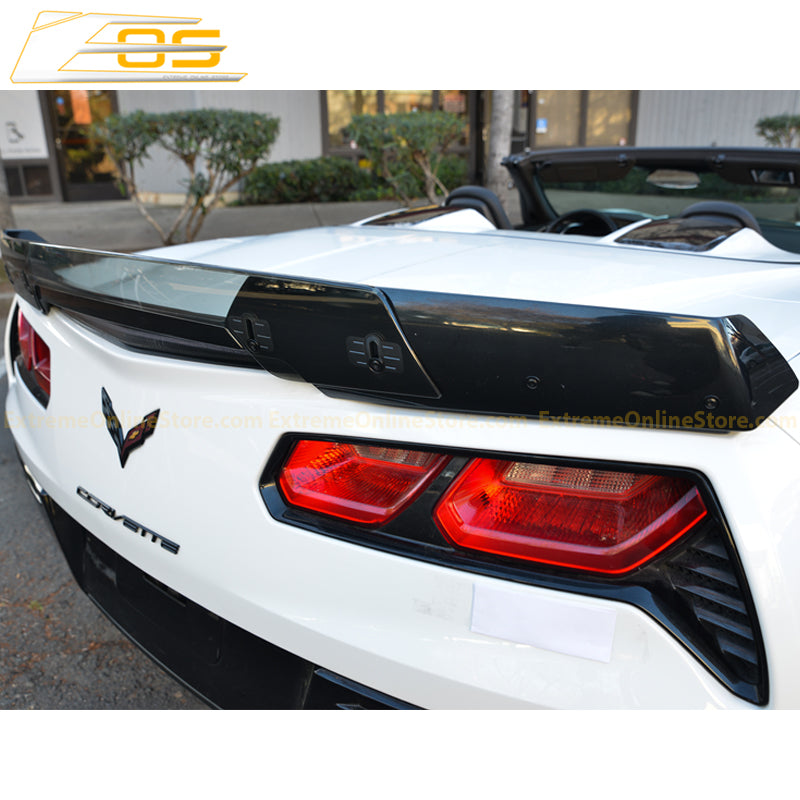 Corvette C7 Wickerbill Rear Spoiler Extension (Light Tinted) - ExtremeOnlineStore