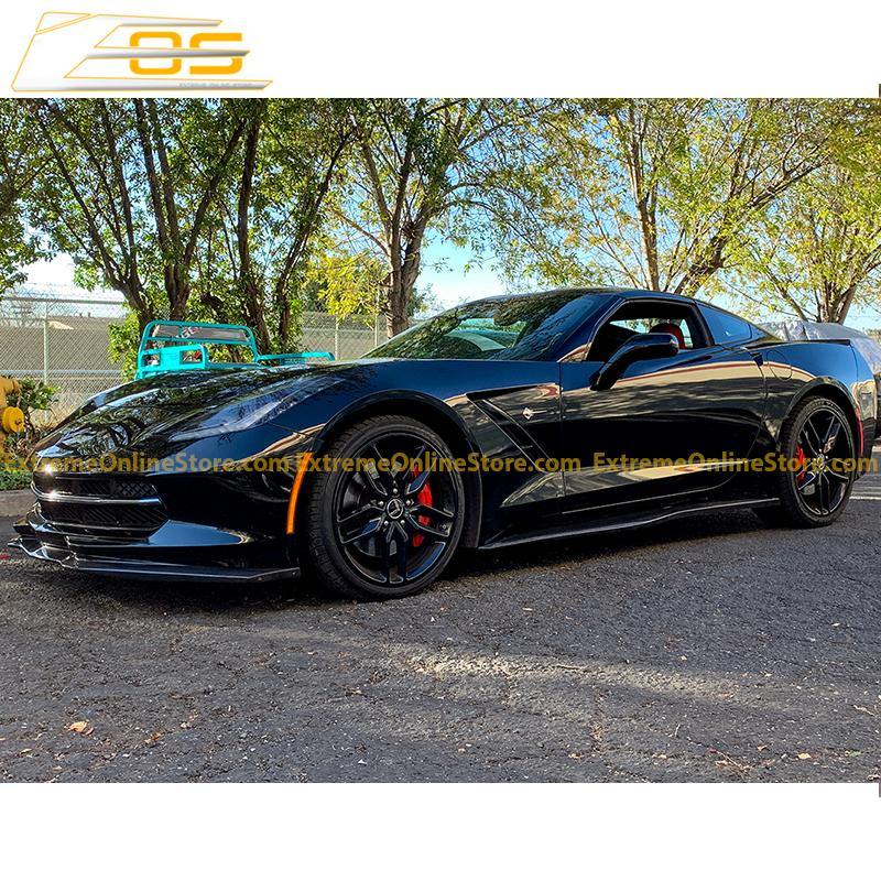 Corvette C7 Stingray / Z51 Front Splitter Lip &amp; Side Skirts Rocker Panels - ExtremeOnlineStore