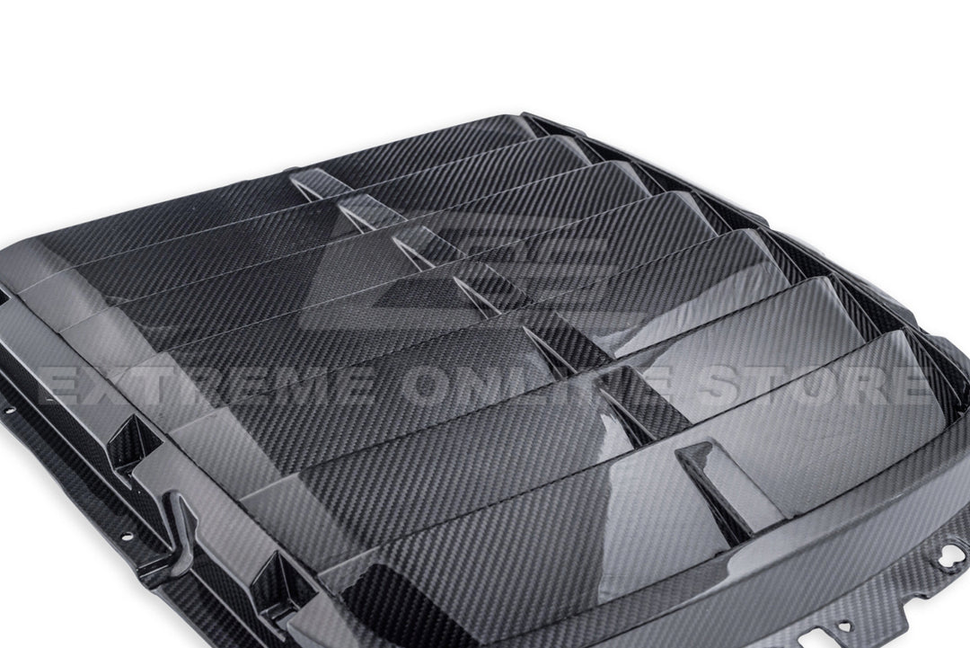 2020-23 Ford Mustang GT500 DRY Carbon Fiber Front Hood Vent &amp; Rain Tray Cover