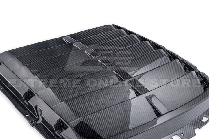 2020-23 Ford Mustang GT500 DRY Carbon Fiber Front Hood Vent &amp; Rain Tray Cover