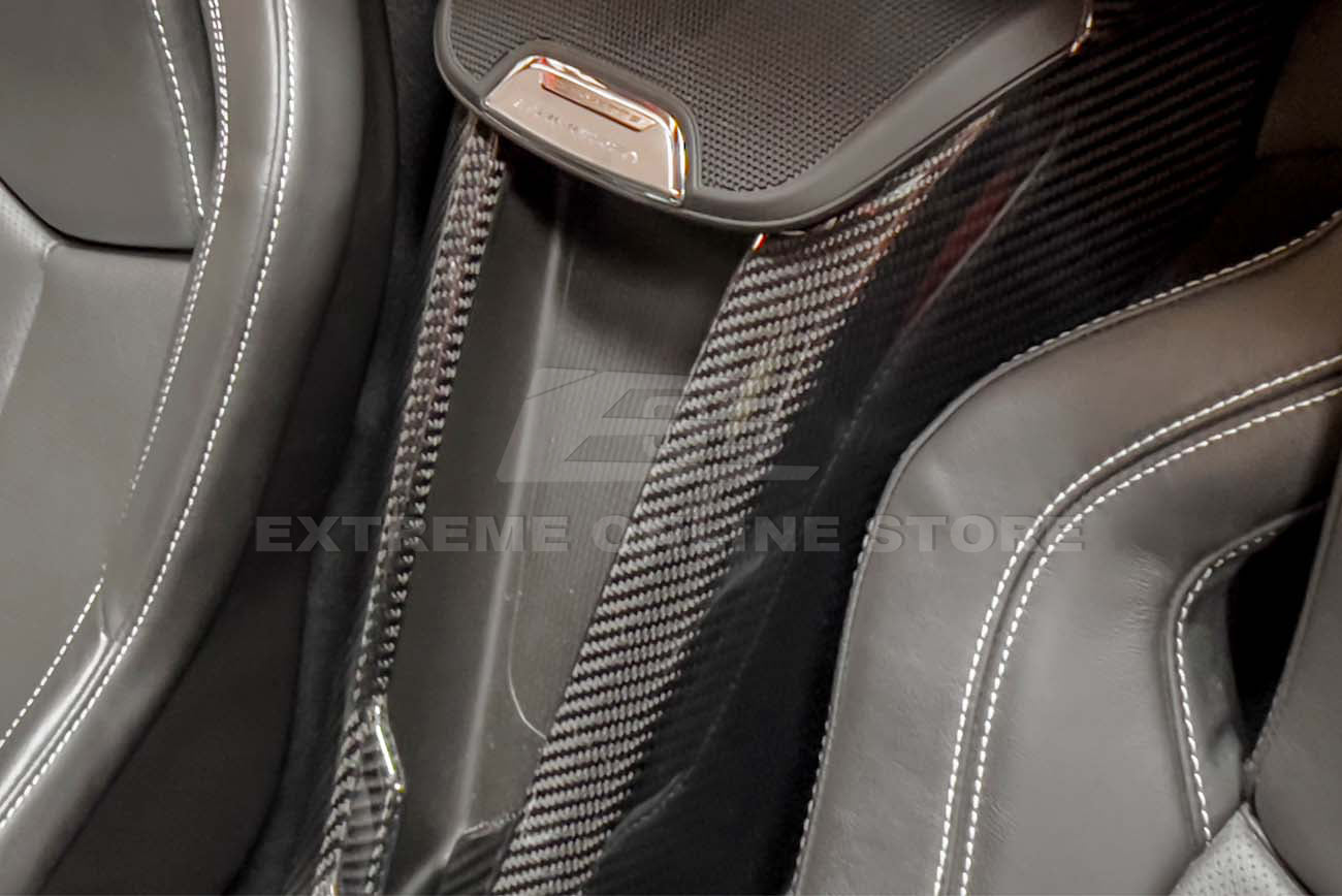 Chevrolet Corvette C8 Carbon Fiber Waterfall Console Cover