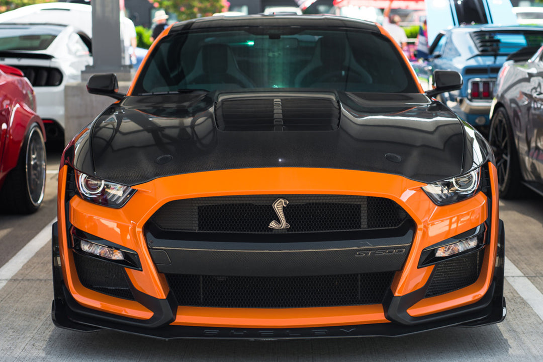 2020-23 Ford Mustang GT500 DRY CARBON FIBER Front Hood Vent