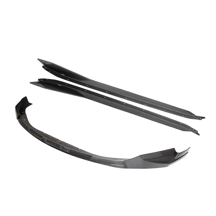 2021-Up BMW G80 M3 G82 G83 M4 Carbon Fiber Front Lip Splitter &amp; Side Skirts