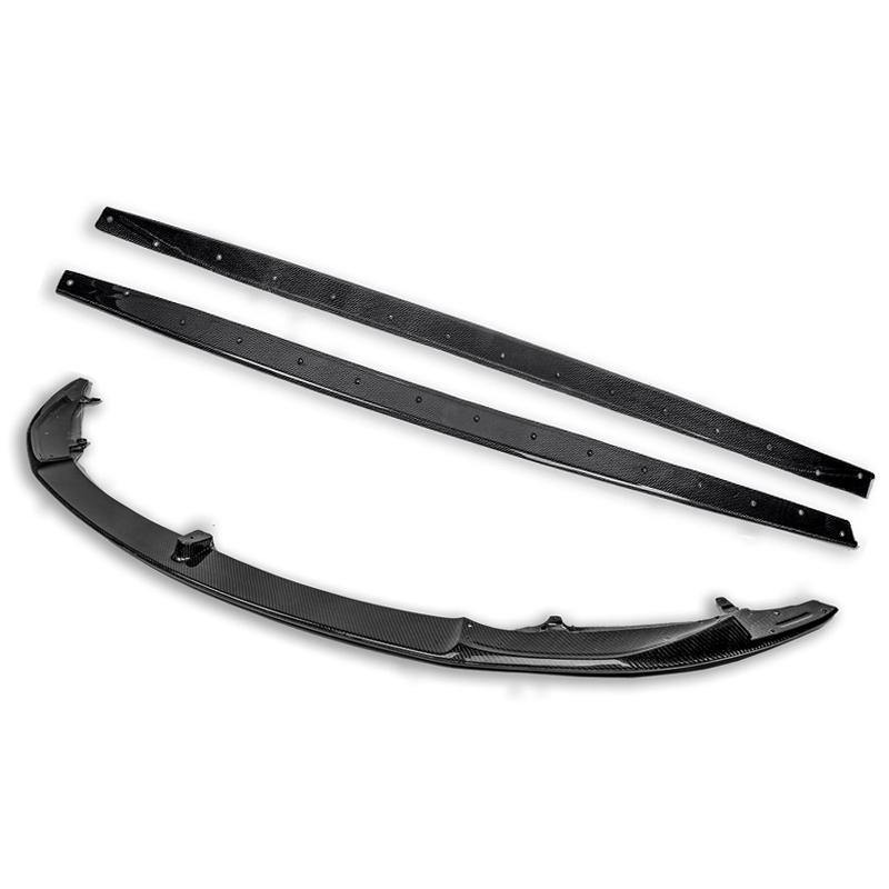 Carbon Fiber Front Splitter Lip W/ Side Skirts | 14-Present BMW F80 M3 - ExtremeOnlineStore