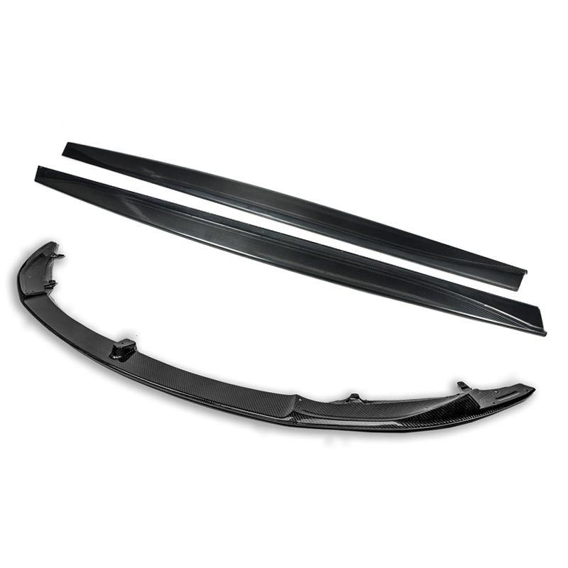 Carbon Fiber Front Splitter W/ Side Skirts | 14-Present BMW F82 M4 - ExtremeOnlineStore