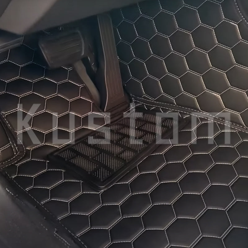 6th Gen Camaro Honeycomb Leather Floor Mat