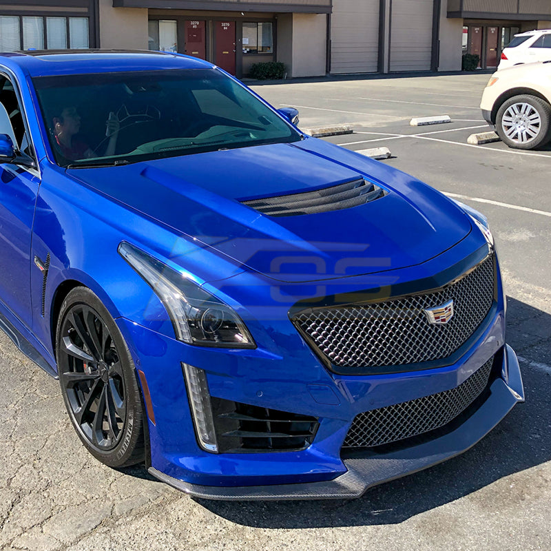 2016-19 Cadillac CTS-V Carbon Fiber Front Splitter & Side Wheel