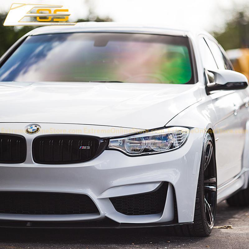 Carbon Fiber Front Splitter W/ Side Skirts | 14-Present BMW F82 M4 - ExtremeOnlineStore