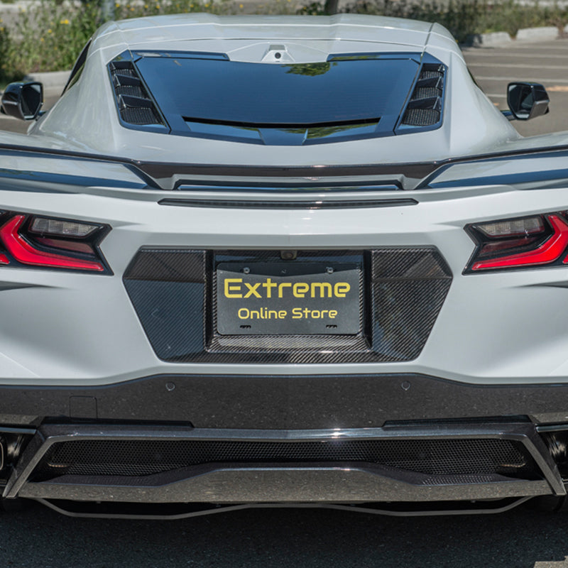 Corvette C8 Carbon Fiber License Plate Backing