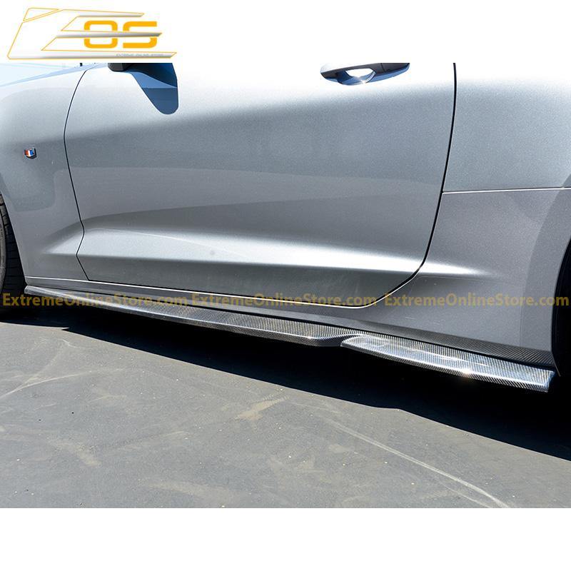 Camaro T6 Carbon Fiber Side Skirts Rocker Panels - ExtremeOnlineStore