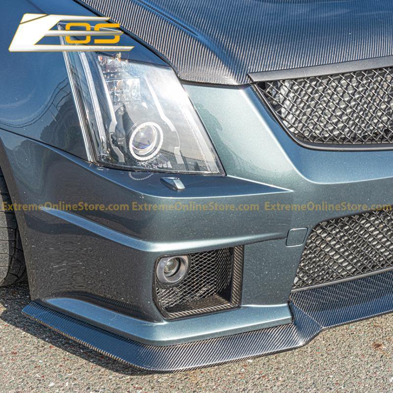2009-15 Cadillac CTS-V Carbon Fiber Front Splitter - Extreme Online Store
