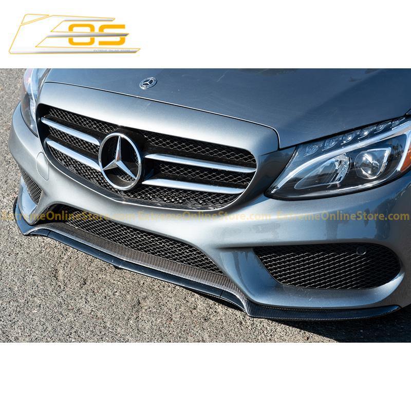 2015-18 Mercedes-Benz C-Class W205 AMG Carbon Fiber Front Splitter Lip - Extreme Online Store