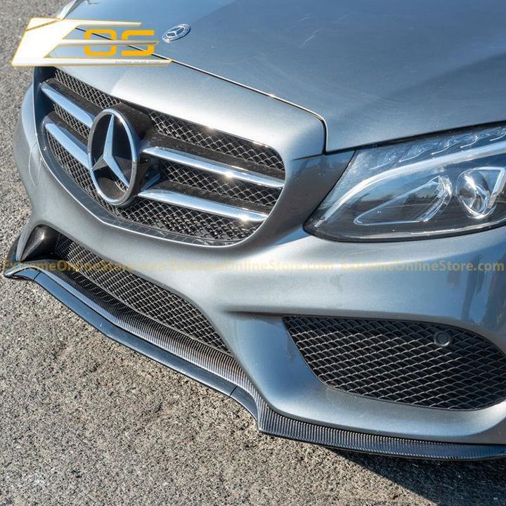 2015-18 Mercedes-Benz C-Class W205 AMG Carbon Fiber Front Splitter Lip - Extreme Online Store