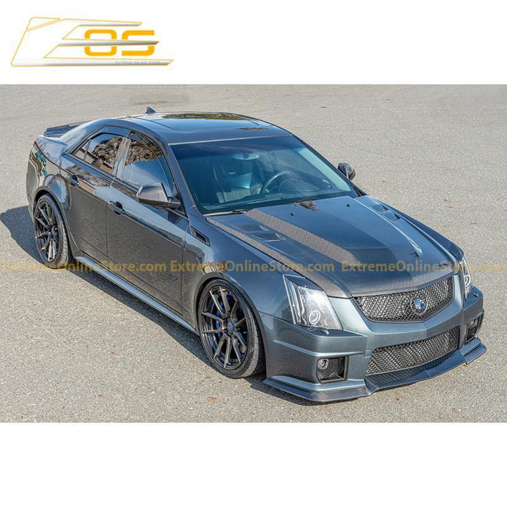 2009-15 Cadillac CTS-V Carbon Fiber Front Splitter - Extreme Online Store