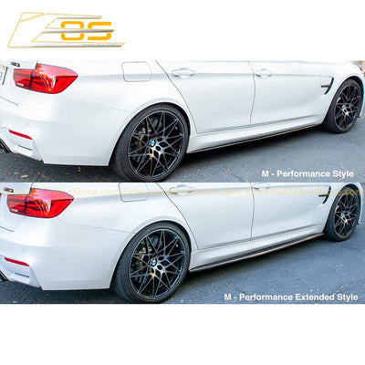 2014-18 BMW F80 M3 Extended Carbon Fiber Side Skirts Rocker Panels - Extreme Online Store