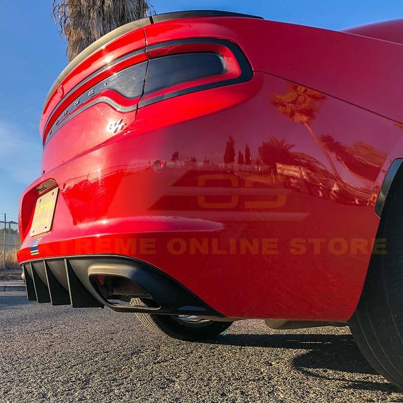 15-Up Dodge Charger Base Model SRT Rear Bumper Dual Exhaust Diffuser