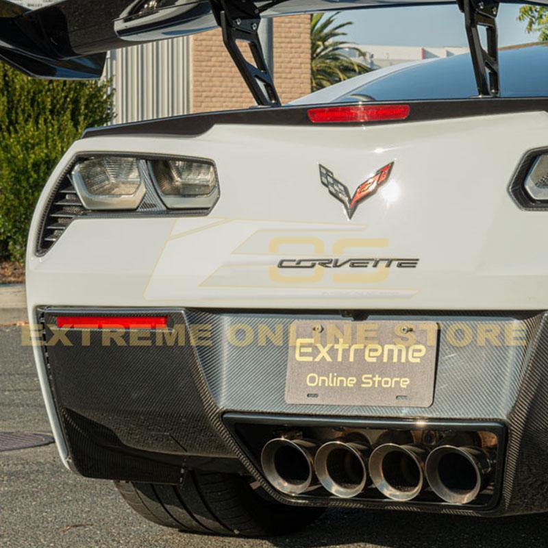 Corvette C7 Carbon Fiber Rear Bumper Diffuser - Extreme Online Store