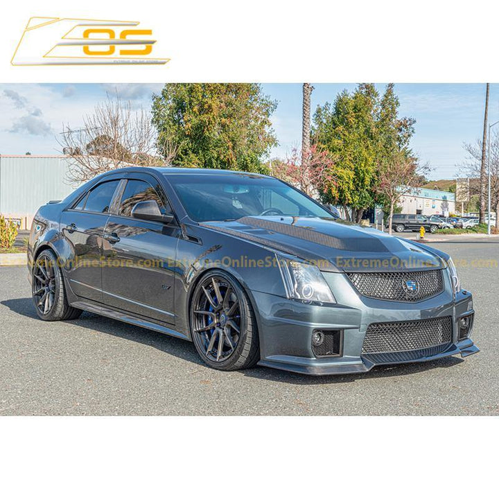 2009-15 Cadillac CTS-V Carbon Fiber Front Splitter - Extreme Online Store