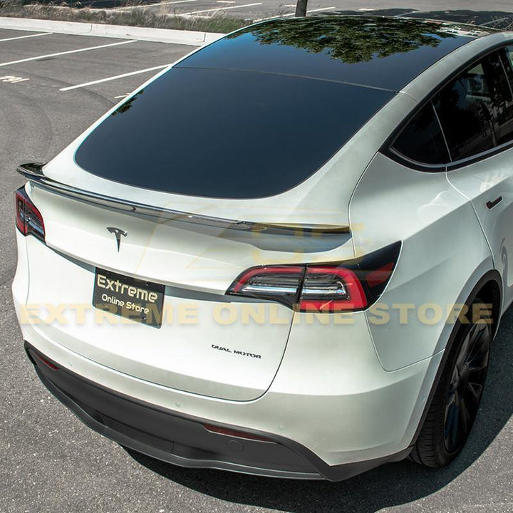 2020-Up Tesla Model Y Carbon Fiber Rear Truck Spoiler - Extreme Online Store