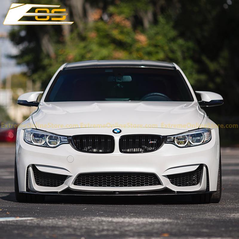 Carbon Fiber Front Splitter W/ Side Skirts | 14-Present BMW F82 M4 - ExtremeOnlineStore