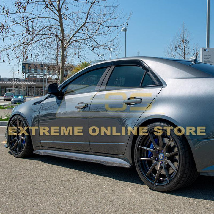 2009-14 Cadillac CTS-V Carbon Fiber Side Skirts - Extreme Online Store