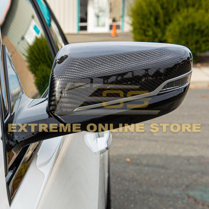 2016-19 Cadillac CTS | CTS-V Carbon Fiber Mirror Covers - Extreme Online Store