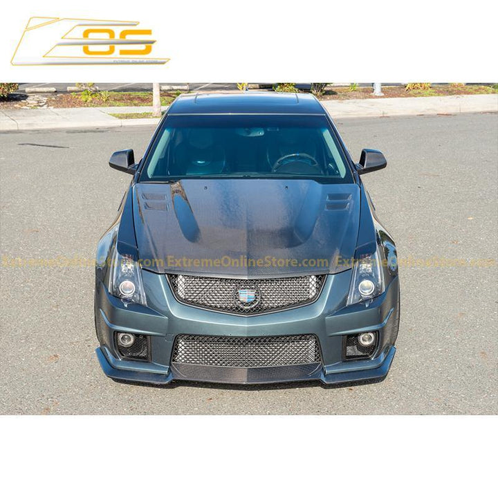 2009-15 Cadillac CTS-V Carbon Fiber Front Splitter - Extreme Online Store
