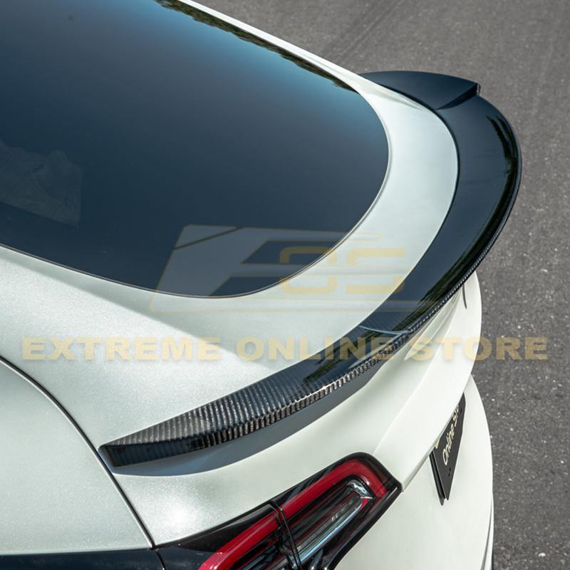 2020-Up Tesla Model Y Carbon Fiber Rear Truck Spoiler - Extreme Online Store